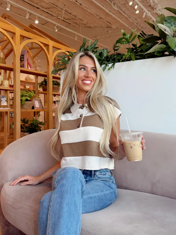 First Sip Top - Brown made by MABLE