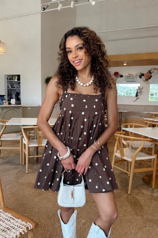 Sweet Spot Dress - Brown made by Olivaceous