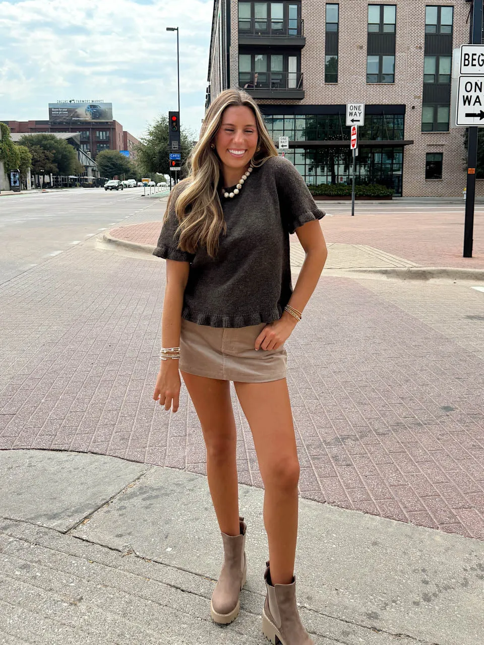 Class Act Skirt - Taupe sold by The Impeccable Pig product image thumbnail 3