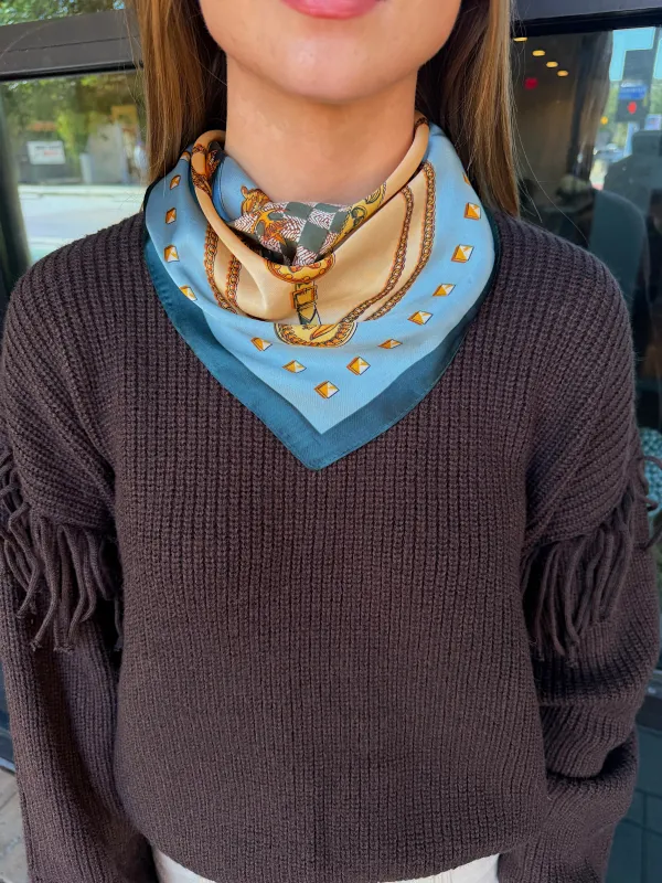 Grandstand Scarf - Blue made by The Impeccable Pig