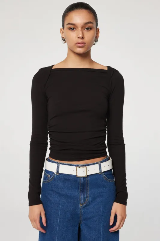 BECKS LONG SLEEVE TOP sold by The Line by K