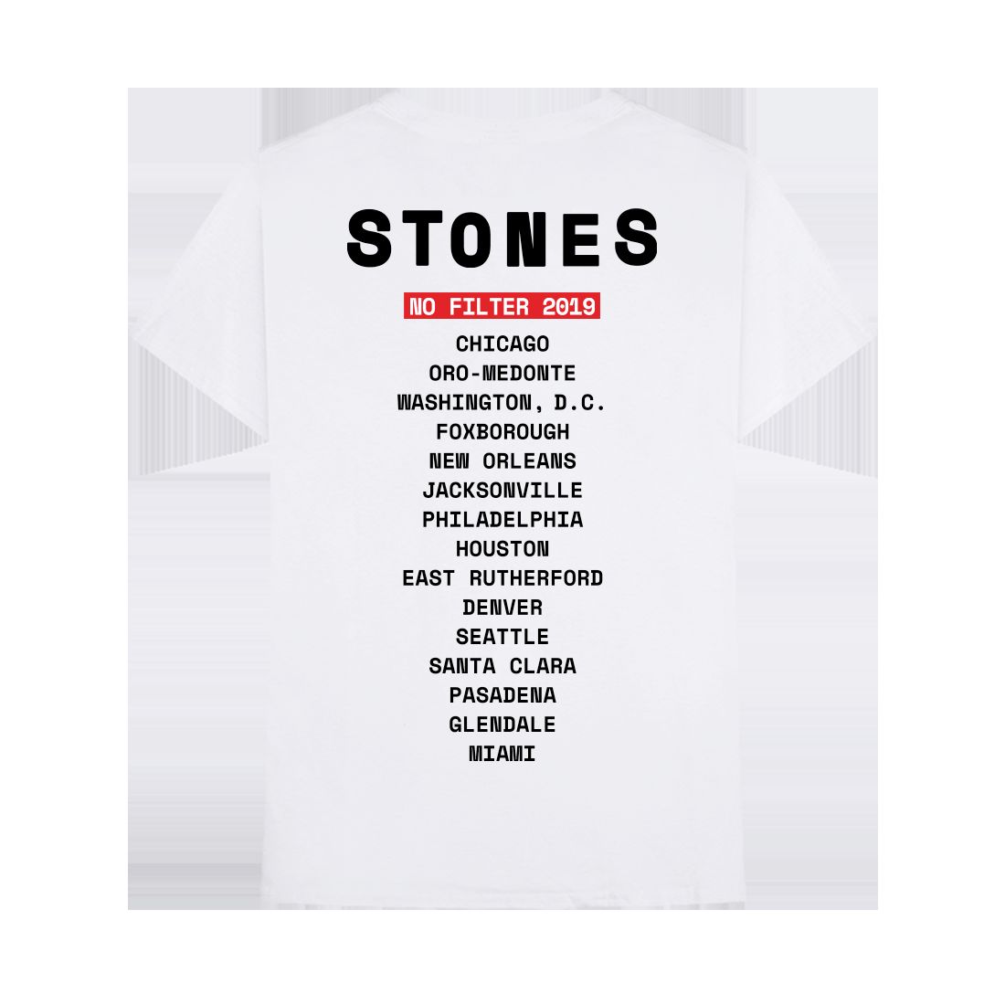 2019 No Filter White T-Shirt sold by the Rolling Stones product image thumbnail 4