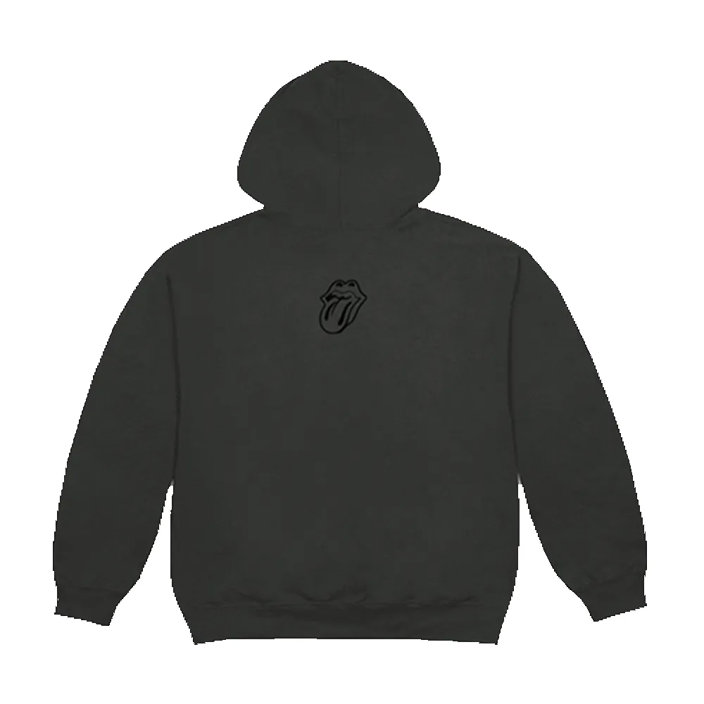 Black on Black Vintage Logo Hoodie sold by the Rolling Stones product image thumbnail 2