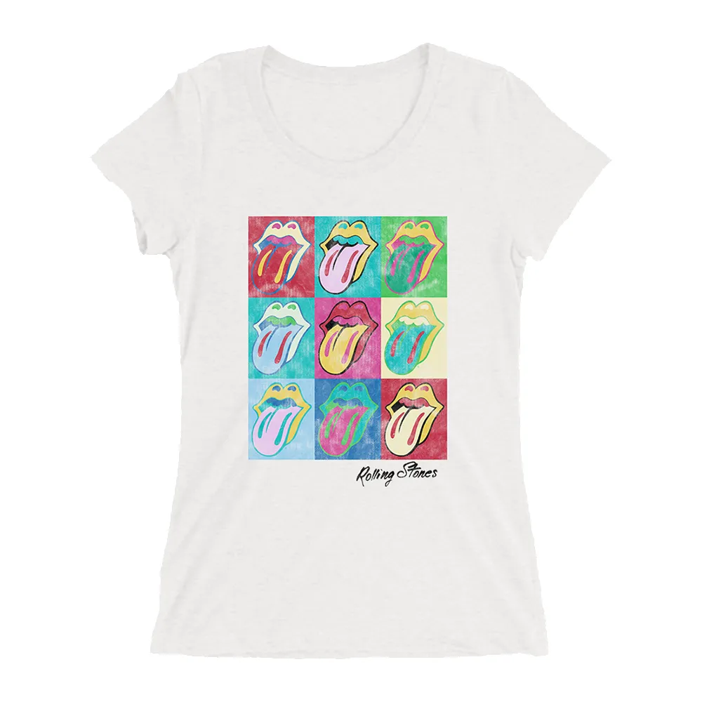 Pop Art Tongue Ladies Fit T-Shirt sold by the Rolling Stones
