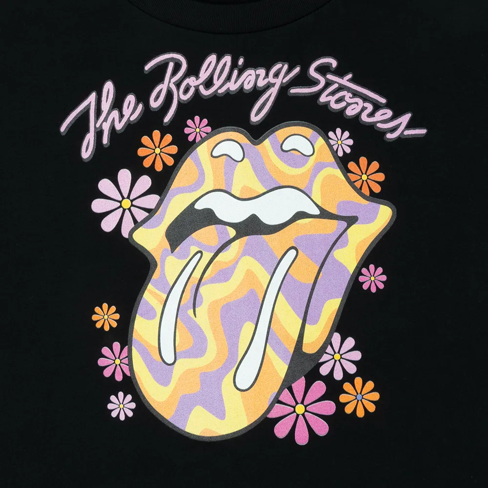 Retro Flower Tongue Cropped T-Shirt sold by the Rolling Stones product image thumbnail 2