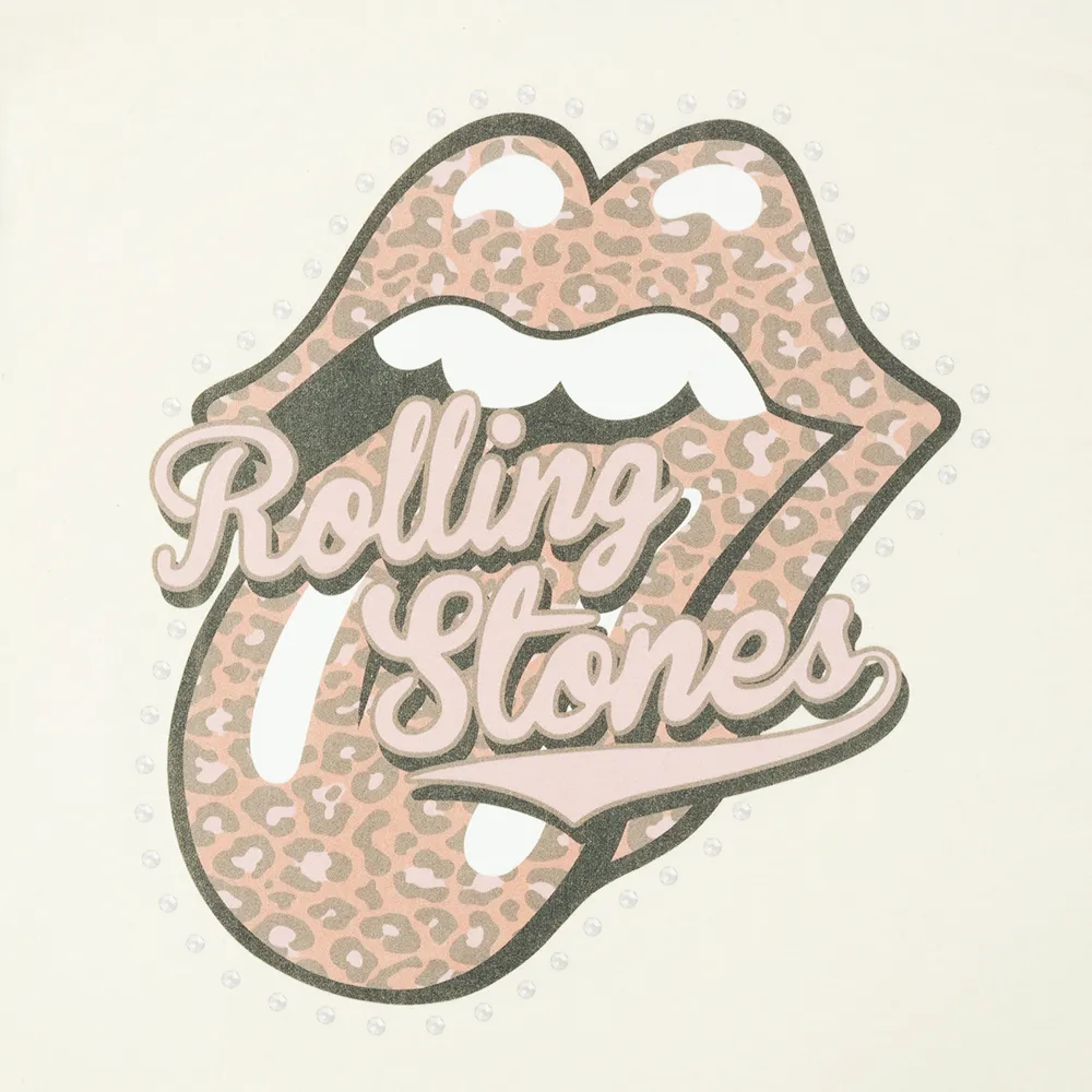 Leopard Varsity Tongue Unisex T-Shirt sold by the Rolling Stones product image thumbnail 2