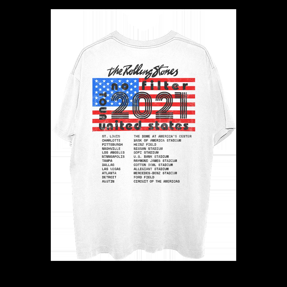 No Filter 2021 Parking Lot White T-Shirt sold by the Rolling Stones product image thumbnail 2