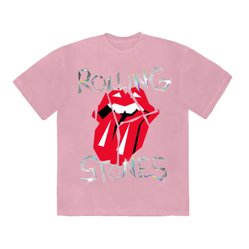 Diamond Tongue Pink Washed T-Shirt sold by the Rolling Stones