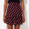 Triya x Stones Tongue Print Mini Silk Skirt sold by the Rolling Stones