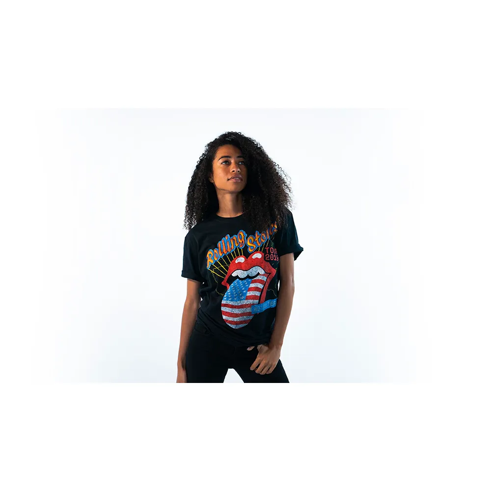 US Flag Tongue Black T-Shirt sold by the Rolling Stones product image thumbnail 3
