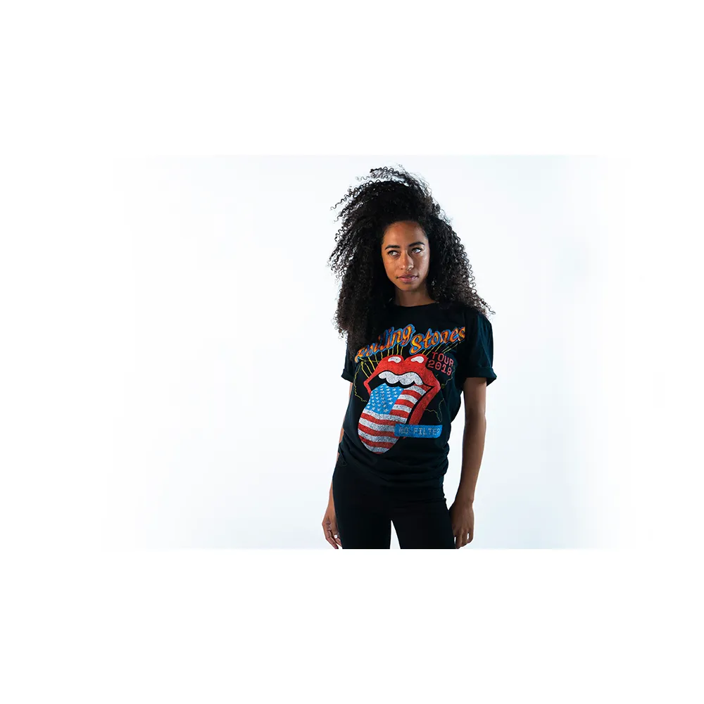US Flag Tongue Black T-Shirt sold by the Rolling Stones product image thumbnail 2