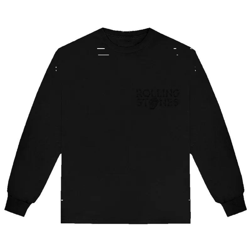 Paint It Black Puff Diamond Tongue Longsleeve sold by the Rolling Stones