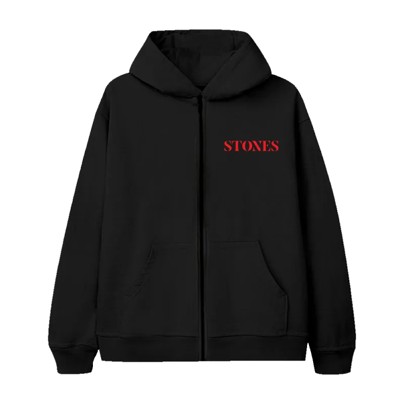 SIXTY Tongue Zip Hoodie sold by the Rolling Stones
