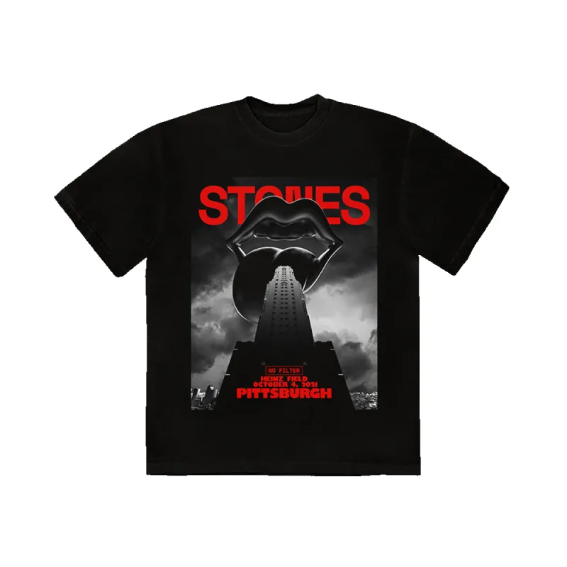 Pittsburgh No Filter 2021 Tour T-Shirt sold by the Rolling Stones