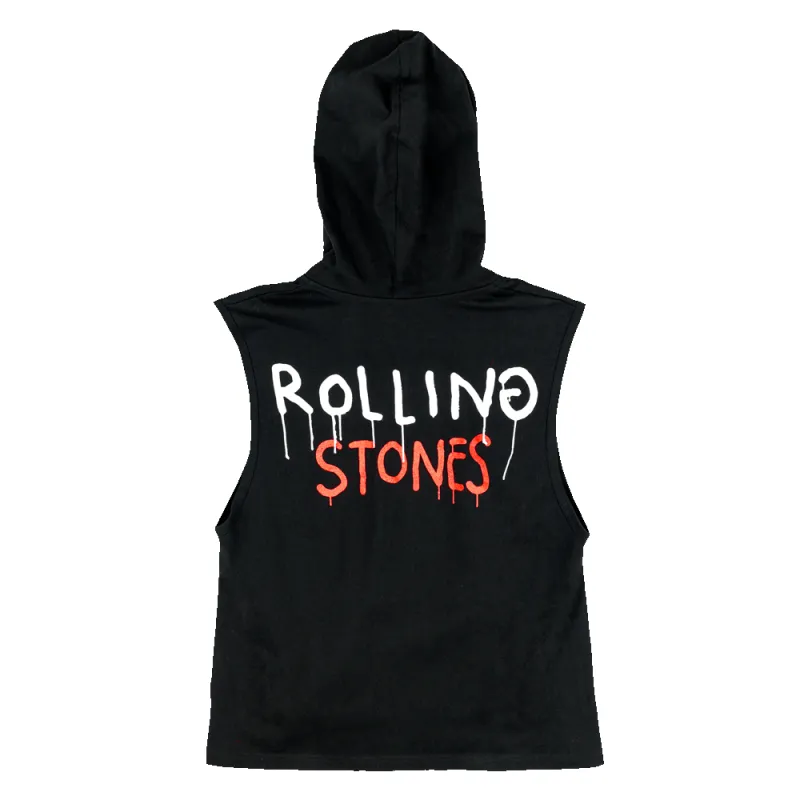 Trevor Andrew x Stones Black Hooded Top sold by the Rolling Stones