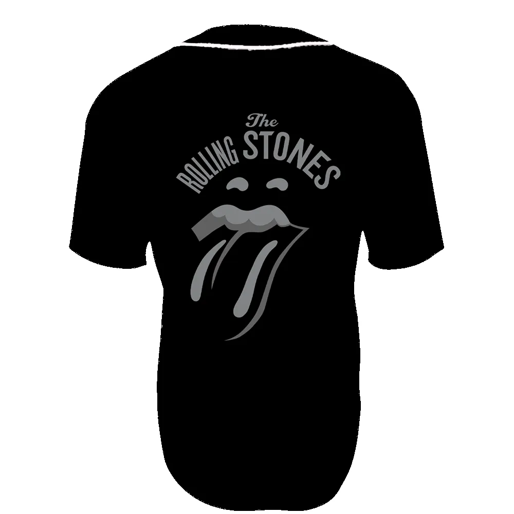 Black Tonal Baseball Jersey sold by the Rolling Stones product image thumbnail 2