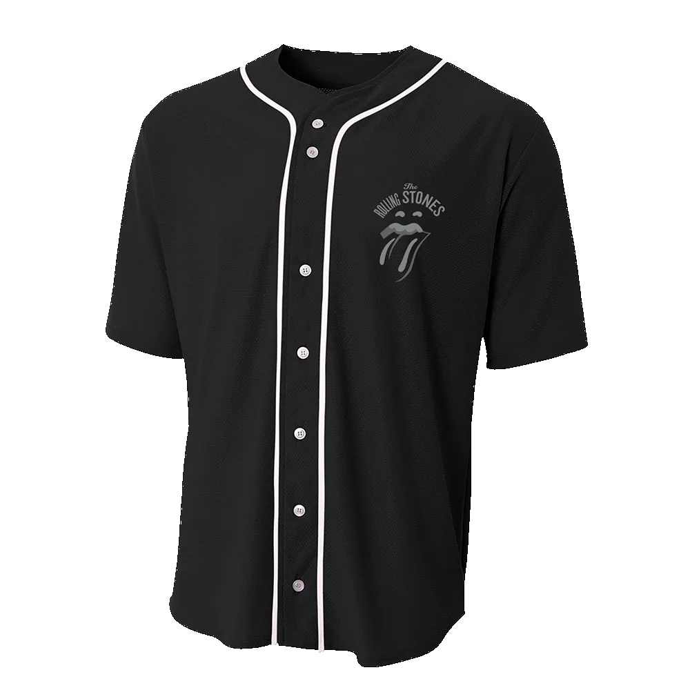 Black Tonal Baseball Jersey sold by the Rolling Stones
