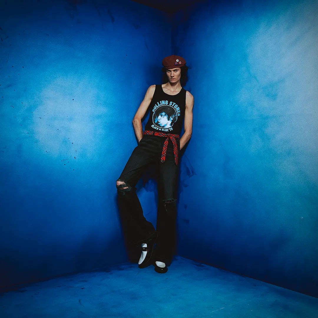 Black and Blue Keith Richards Tank Top sold by the Rolling Stones product image thumbnail 2