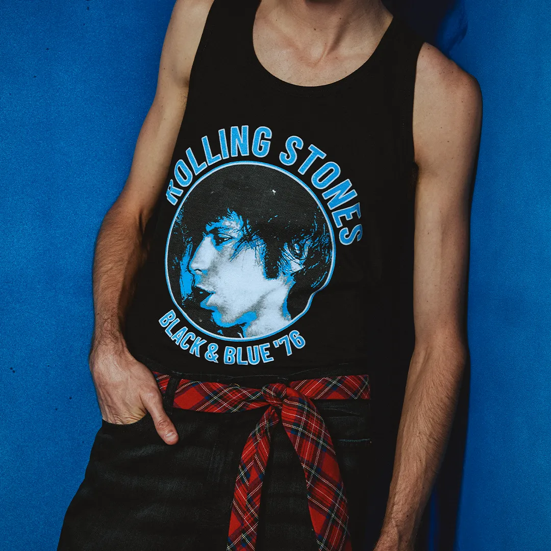 Black and Blue Keith Richards Tank Top sold by the Rolling Stones product image thumbnail 3