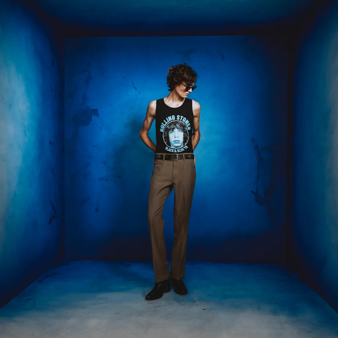Black and Blue Mick Jagger Tank Top sold by the Rolling Stones product image thumbnail 3