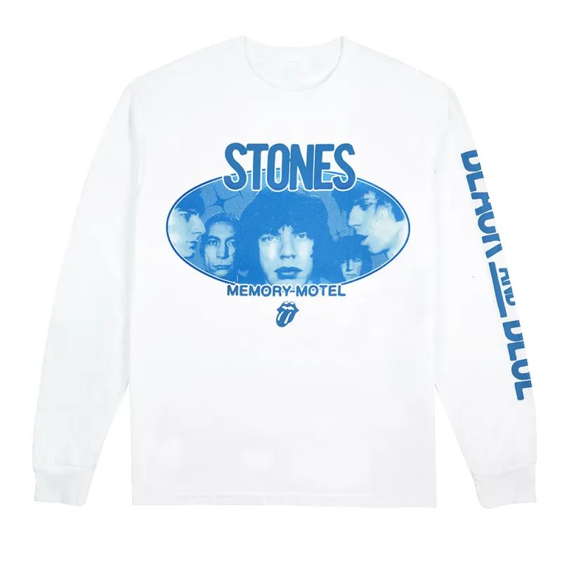 Black and Blue White Longsleeve T-Shirt sold by the Rolling Stones