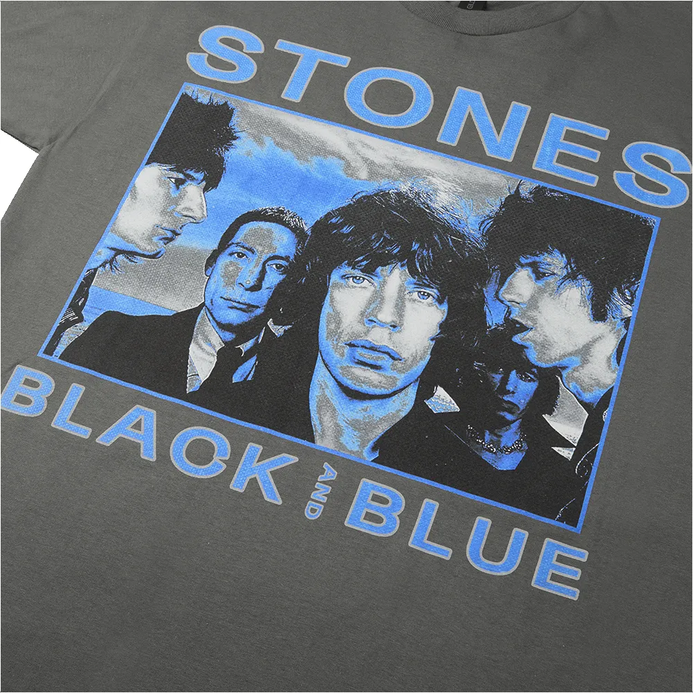 Black and Blue Charcoal T-Shirt sold by the Rolling Stones product image thumbnail 4