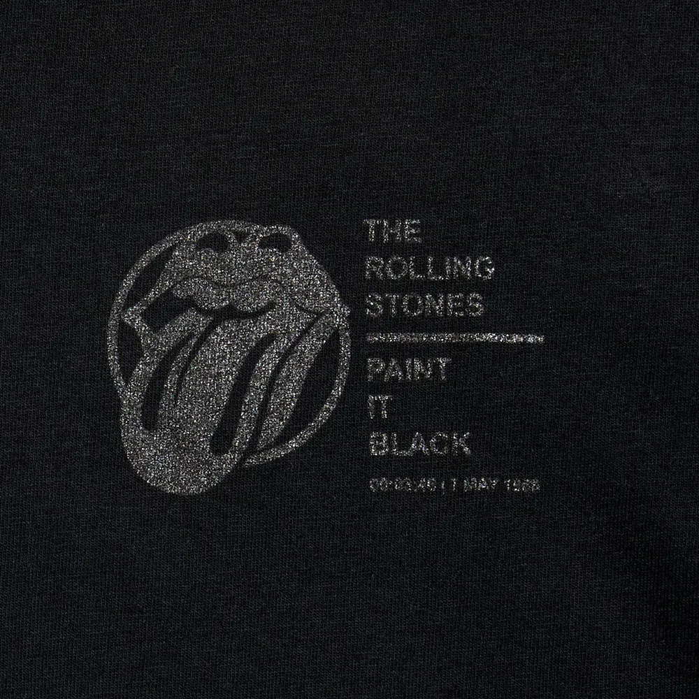 Paint It Black Tonal Lyric T-shirt sold by the Rolling Stones product image thumbnail 3