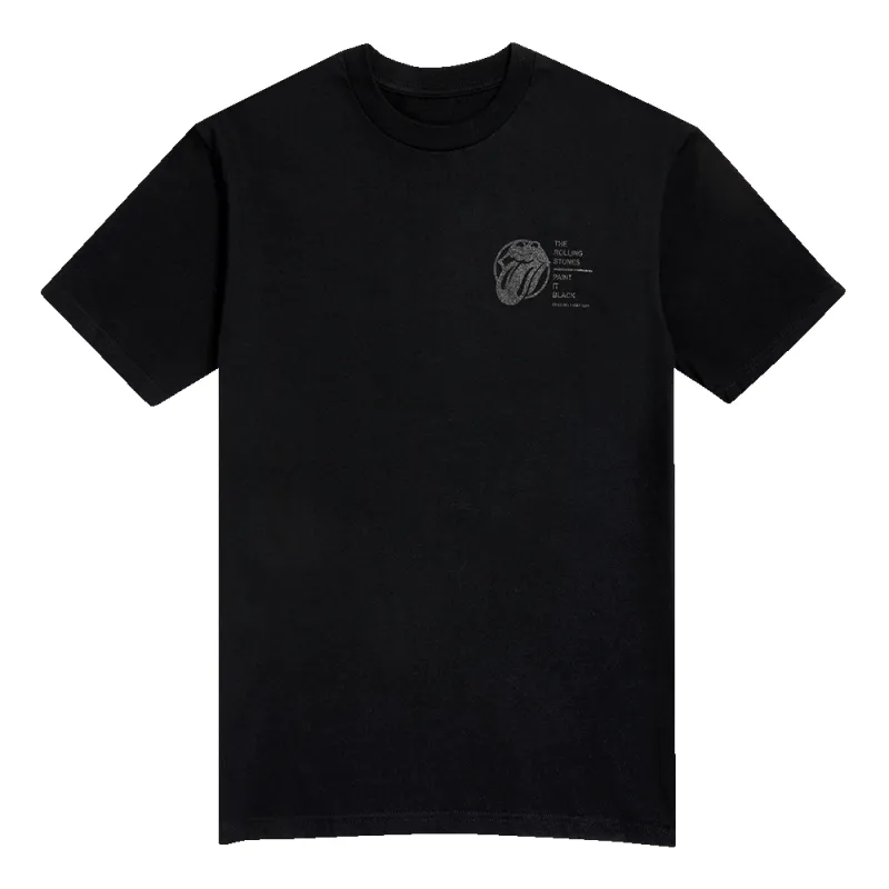 Paint It Black Tonal Lyric T-shirt sold by the Rolling Stones