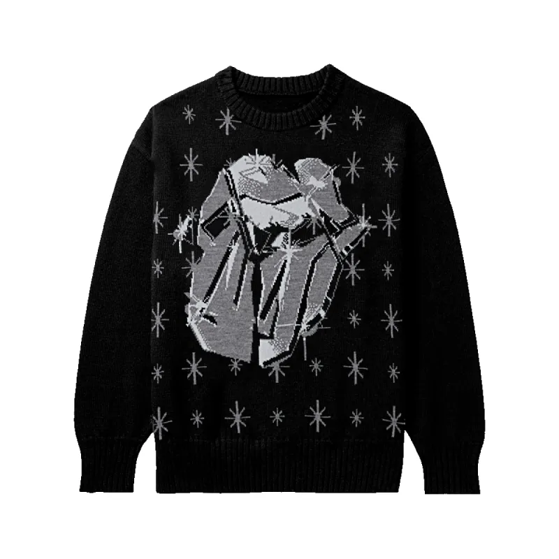 Shattered Icy Tongue Knit Sweater sold by the Rolling Stones