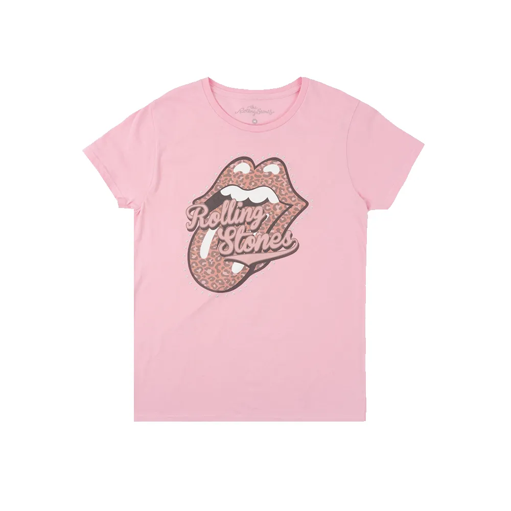 Leopard Varsity Tongue Women’s T-Shirt sold by the Rolling Stones
