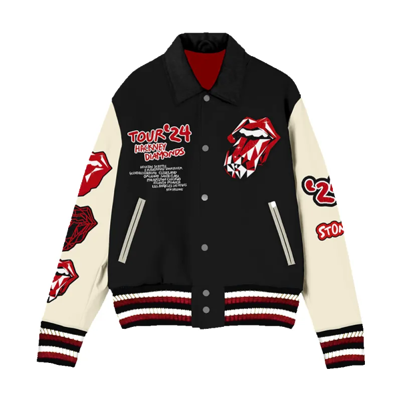 Limited Edition Numbered Hackney Diamonds Varsity Jacket sold by the Rolling Stones
