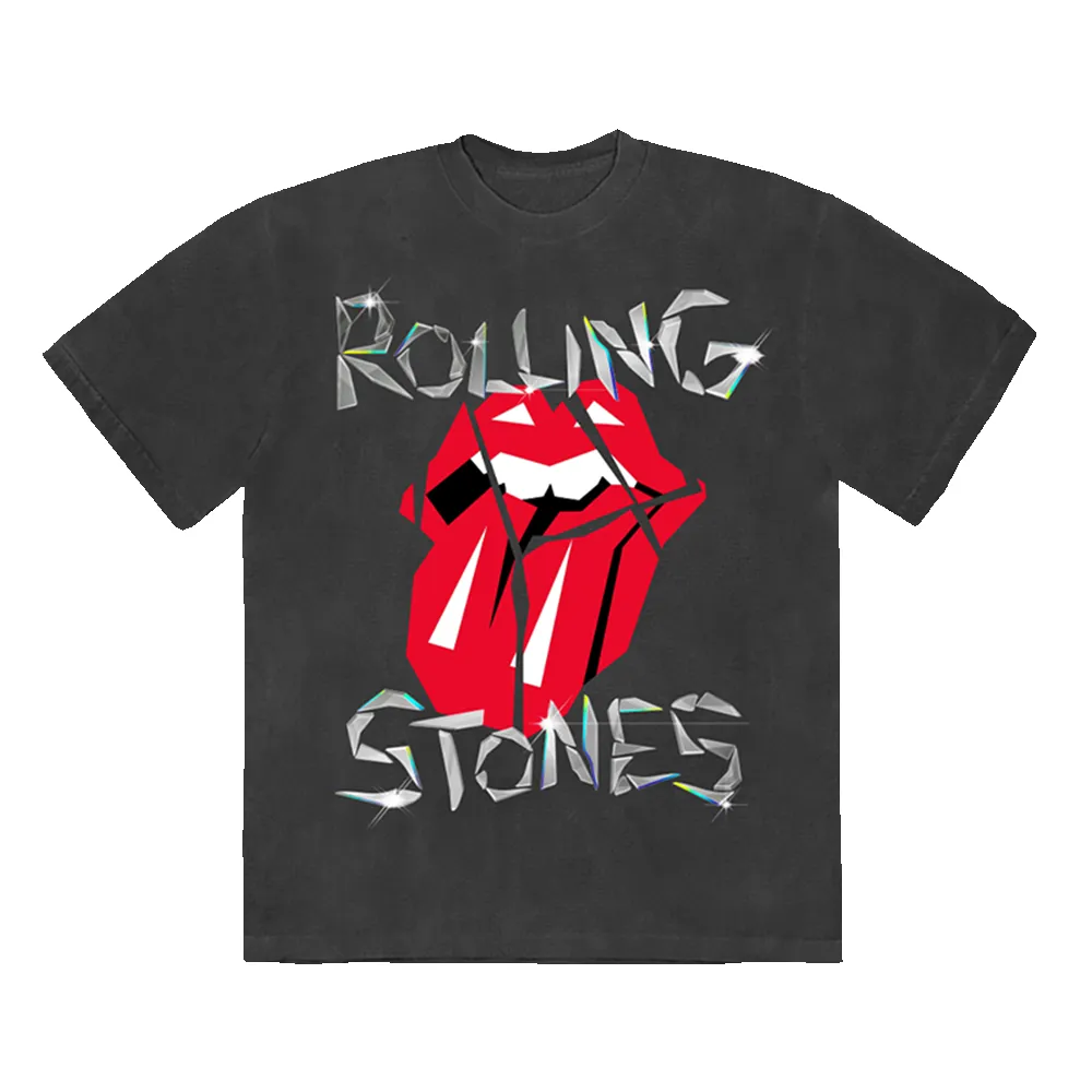 Diamond Tongue Grey Washed T-Shirt sold by the Rolling Stones