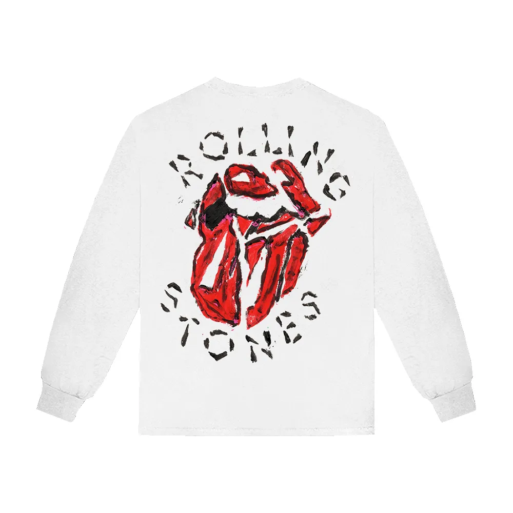 Painted Diamond Tongue White Long Sleeve Shirt sold by the Rolling Stones product image thumbnail 2