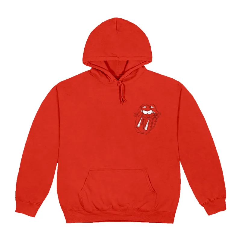 Diamond Tongue Red Hoodie sold by the Rolling Stones