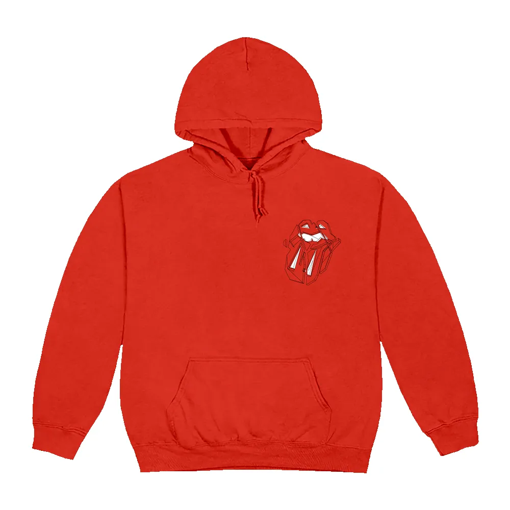 Diamond Tongue Red Hoodie sold by the Rolling Stones