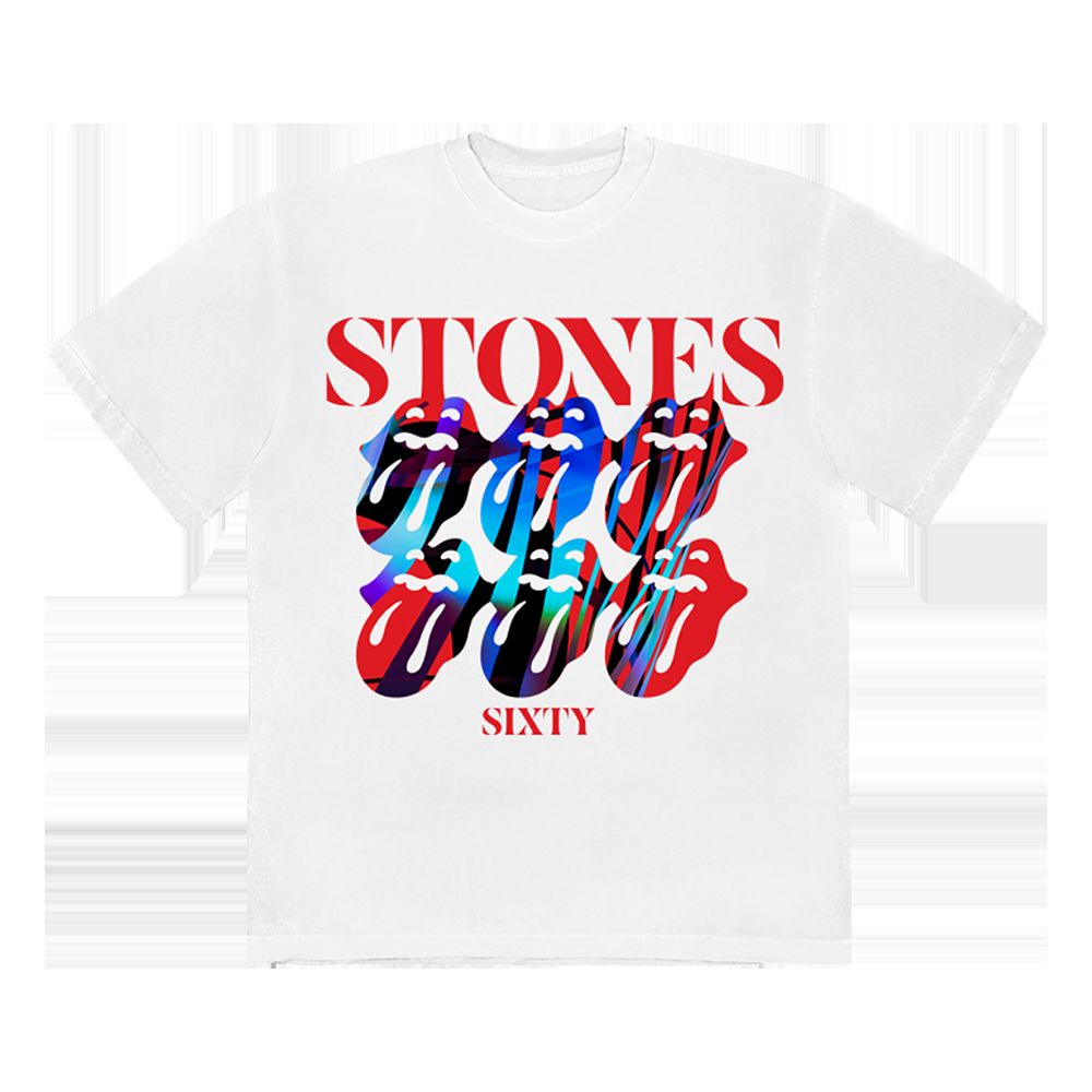 SIXTY Tongue White T-Shirt sold by the Rolling Stones