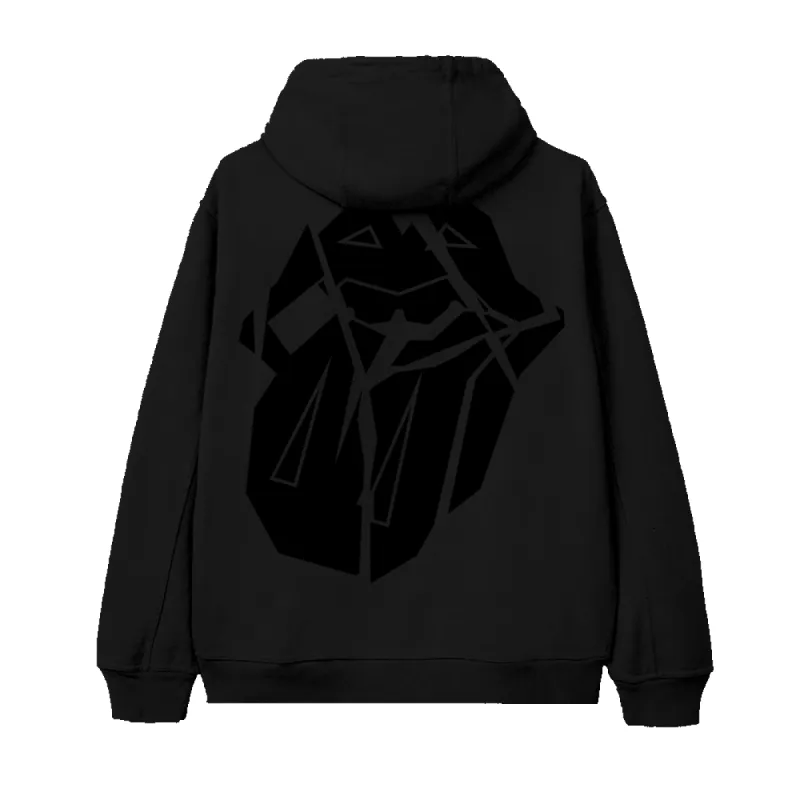 Paint It Black Gel Diamond Tongue Zip Hoodie sold by the Rolling Stones