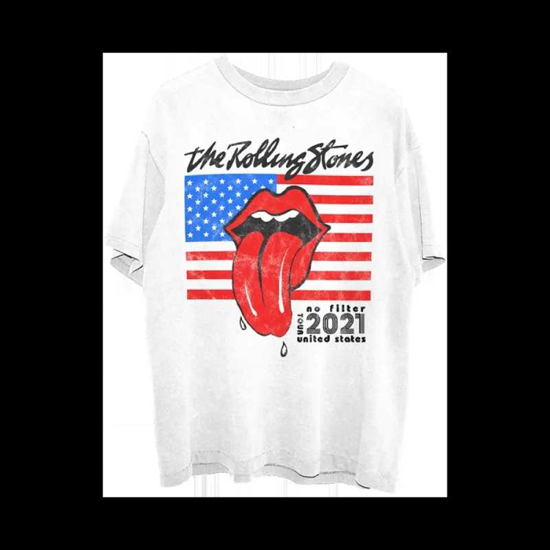 No Filter 2021 Parking Lot White T-Shirt sold by the Rolling Stones