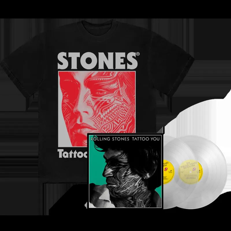 Tattoo You Clear 2LP + Black T-Shirt sold by the Rolling Stones