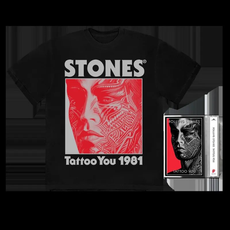 Tattoo You Cassette + Black T-Shirt sold by the Rolling Stones
