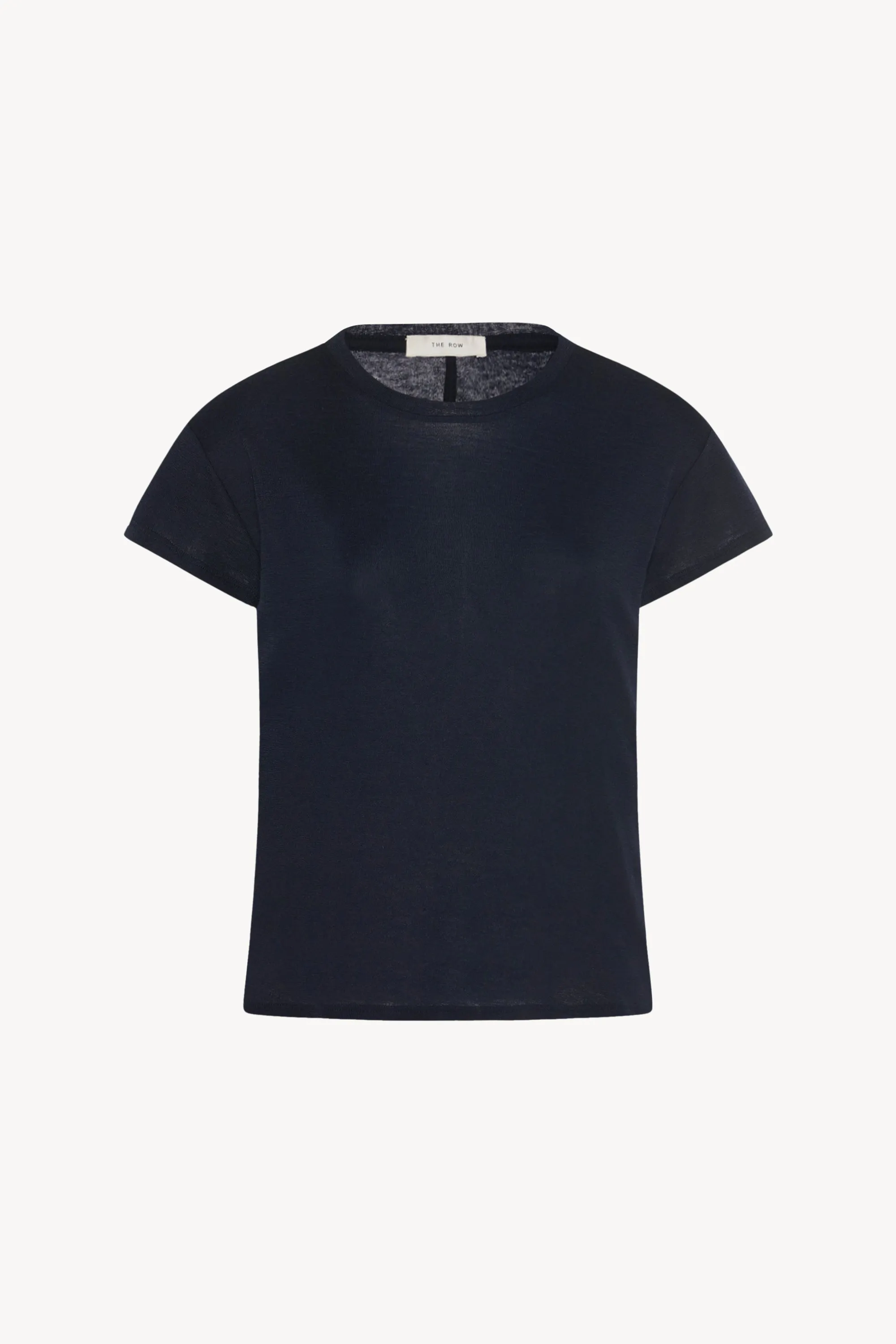 Tシャツ・カットソー [The Row] Deloren Top in Cotton and Cashmere Deloren Top Blue in Cotton and Cashmere – The Row
