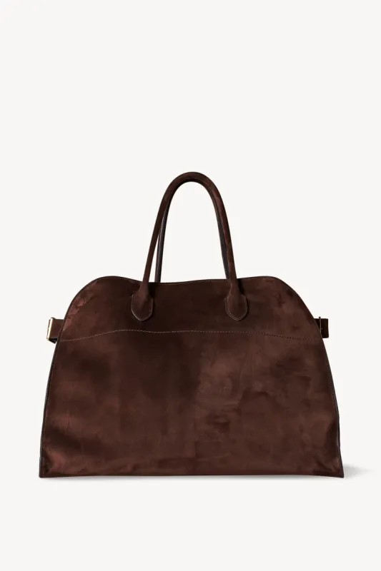 Soft Margaux 17 Bag in Suede sold by The Row