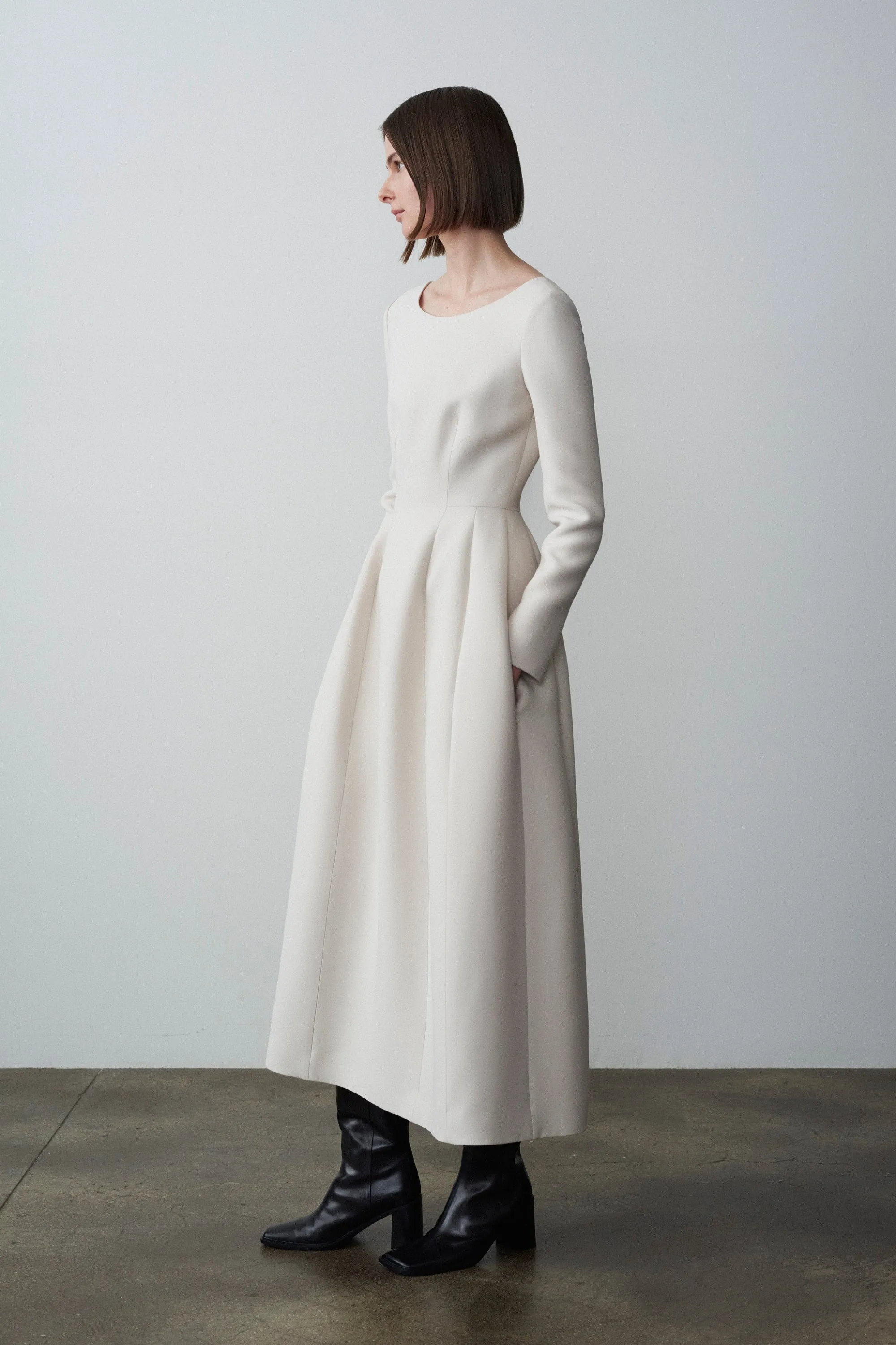 Lilibet Dress in Wool and Silk sold by The Row product image thumbnail 3