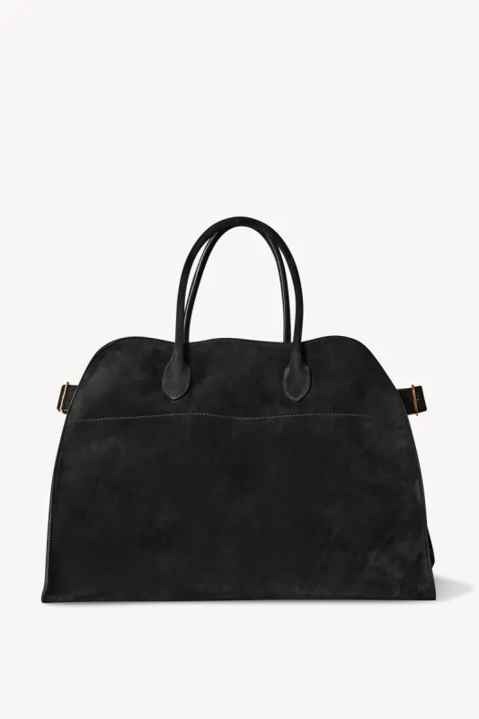 Soft Margaux 17 Bag in Suede sold by The Row