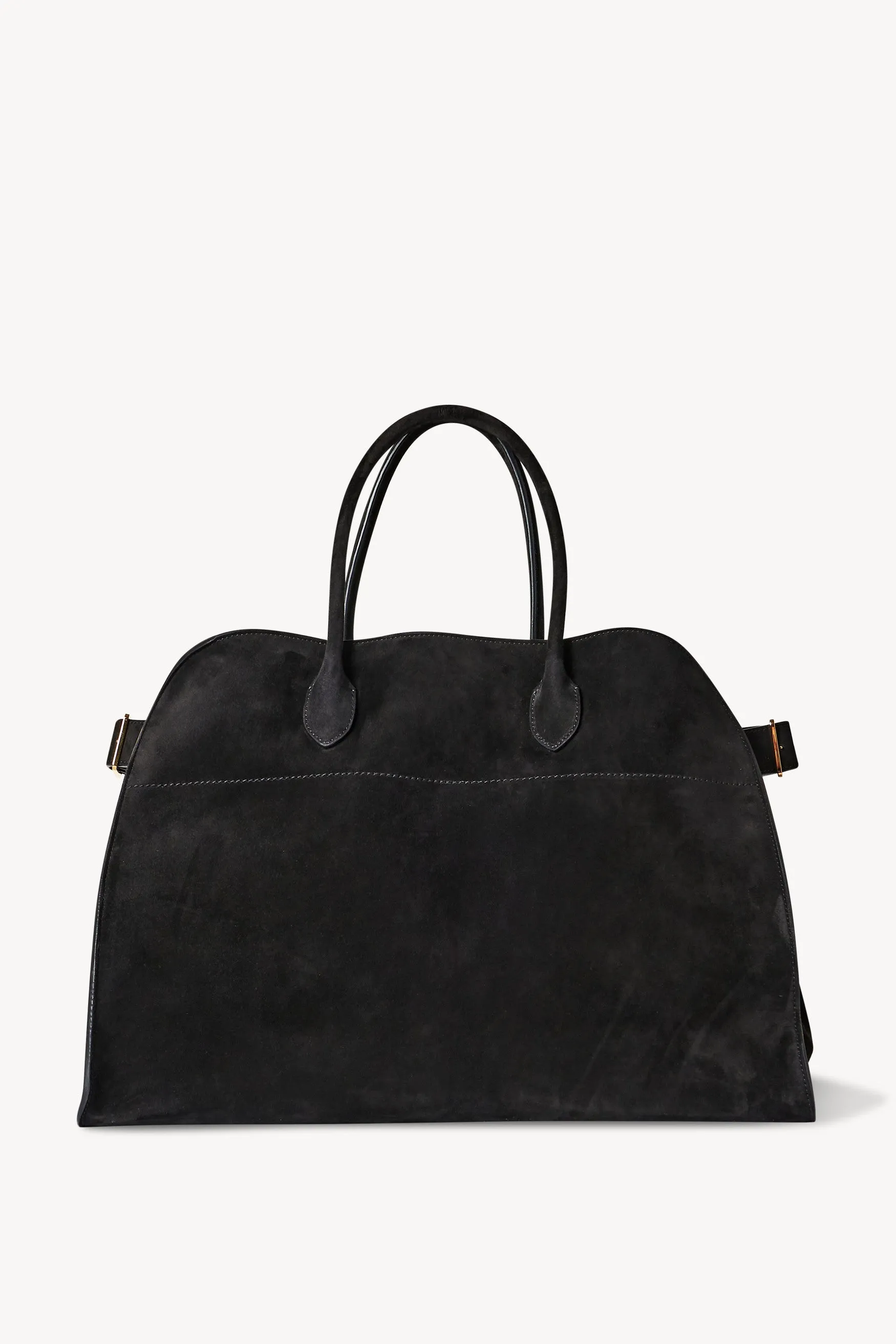 Soft Margaux 17 Bag in Suede sold by The Row