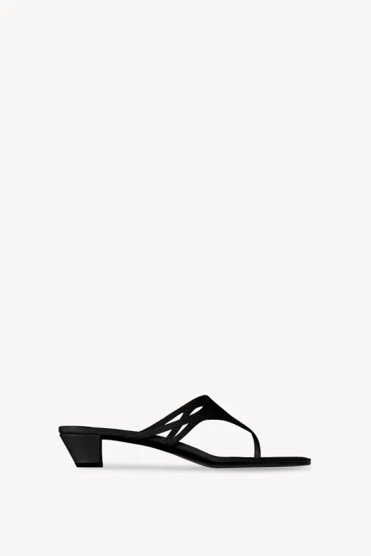 Graphic Thong Kitten Heel in Leather made by The Row