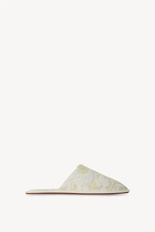 Frances Slipper in Silk sold by The Row