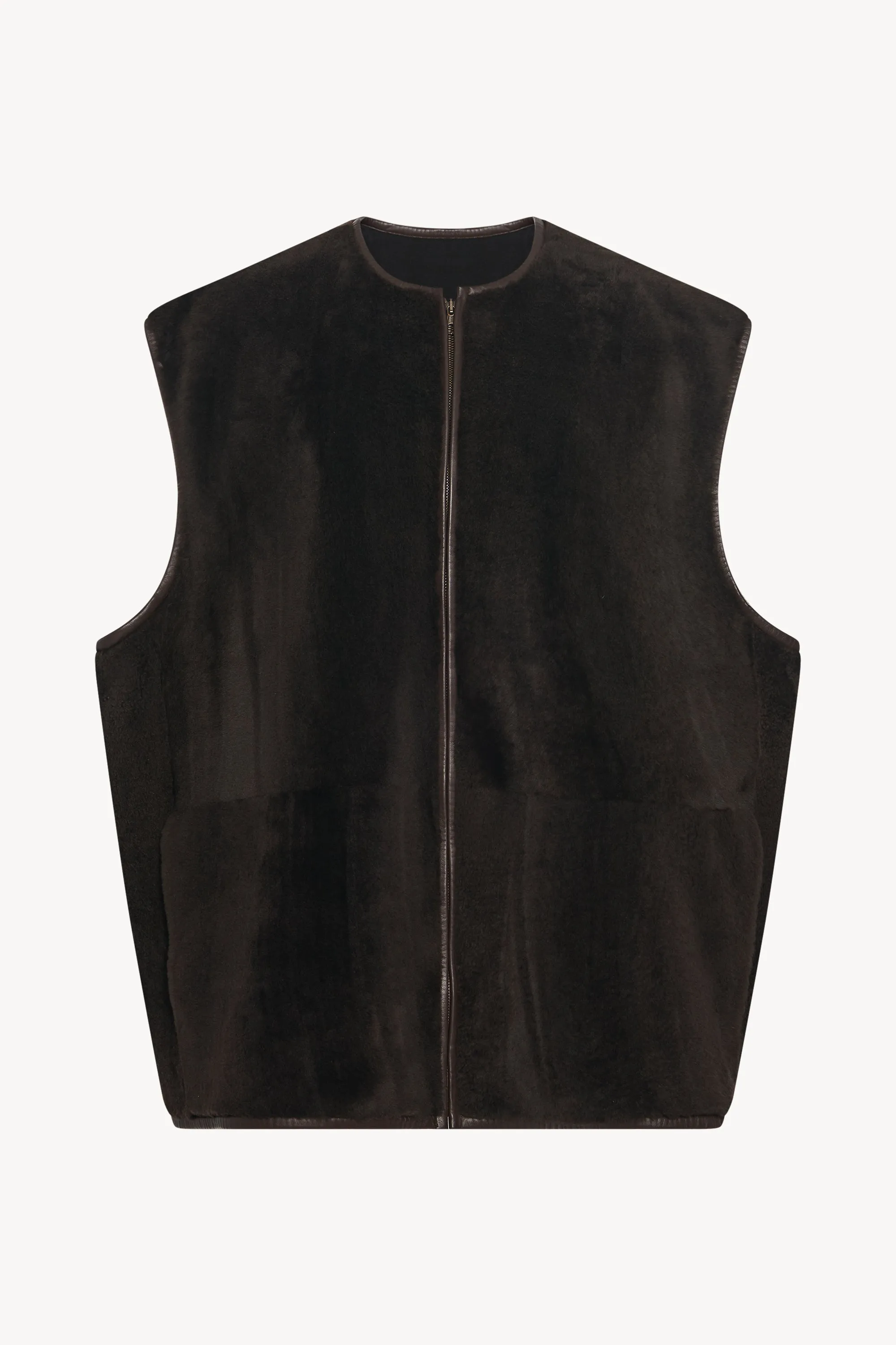 Andi Vest in Shearling sold by The Row