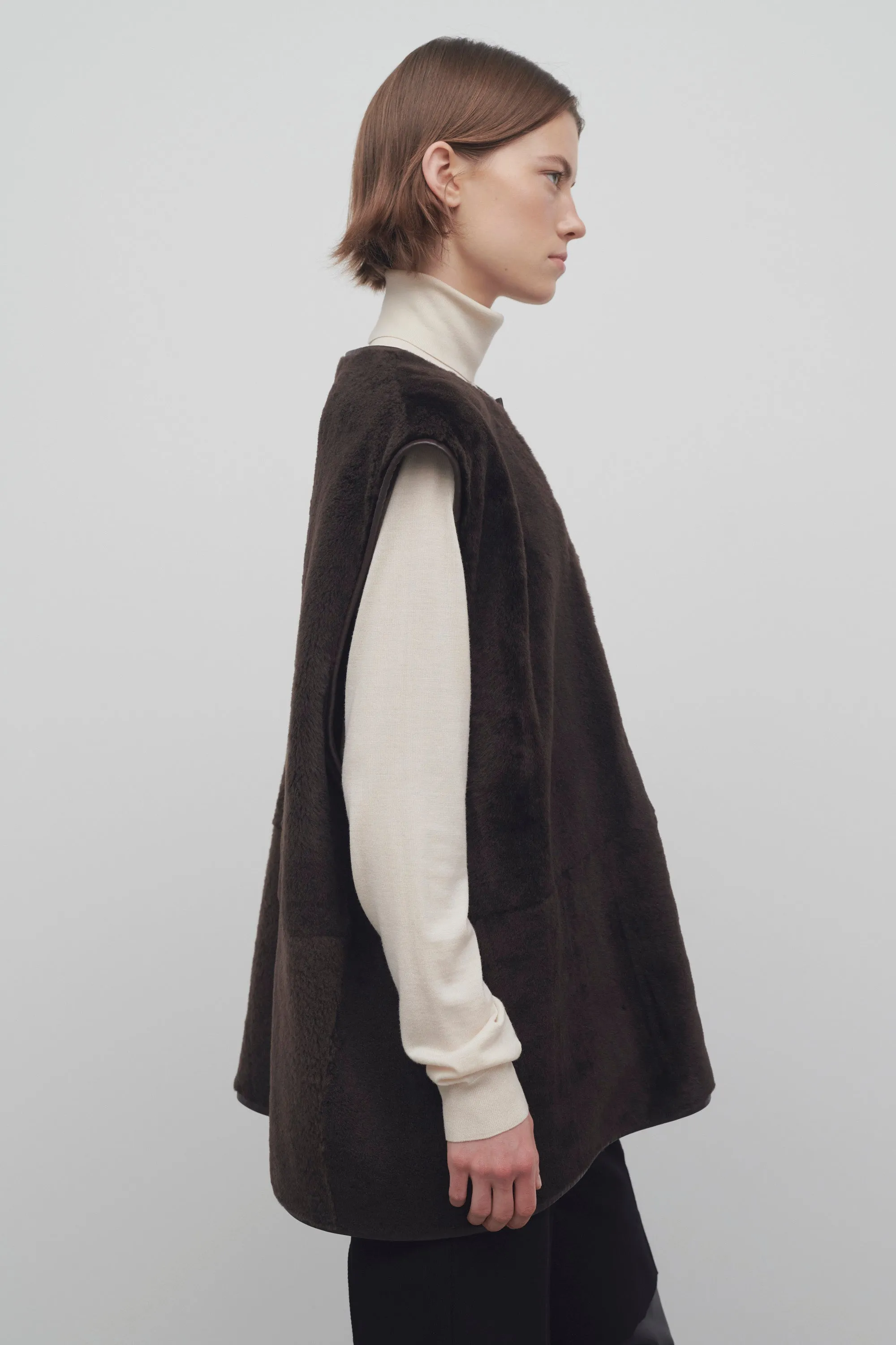 Andi Vest in Shearling sold by The Row product image thumbnail 4