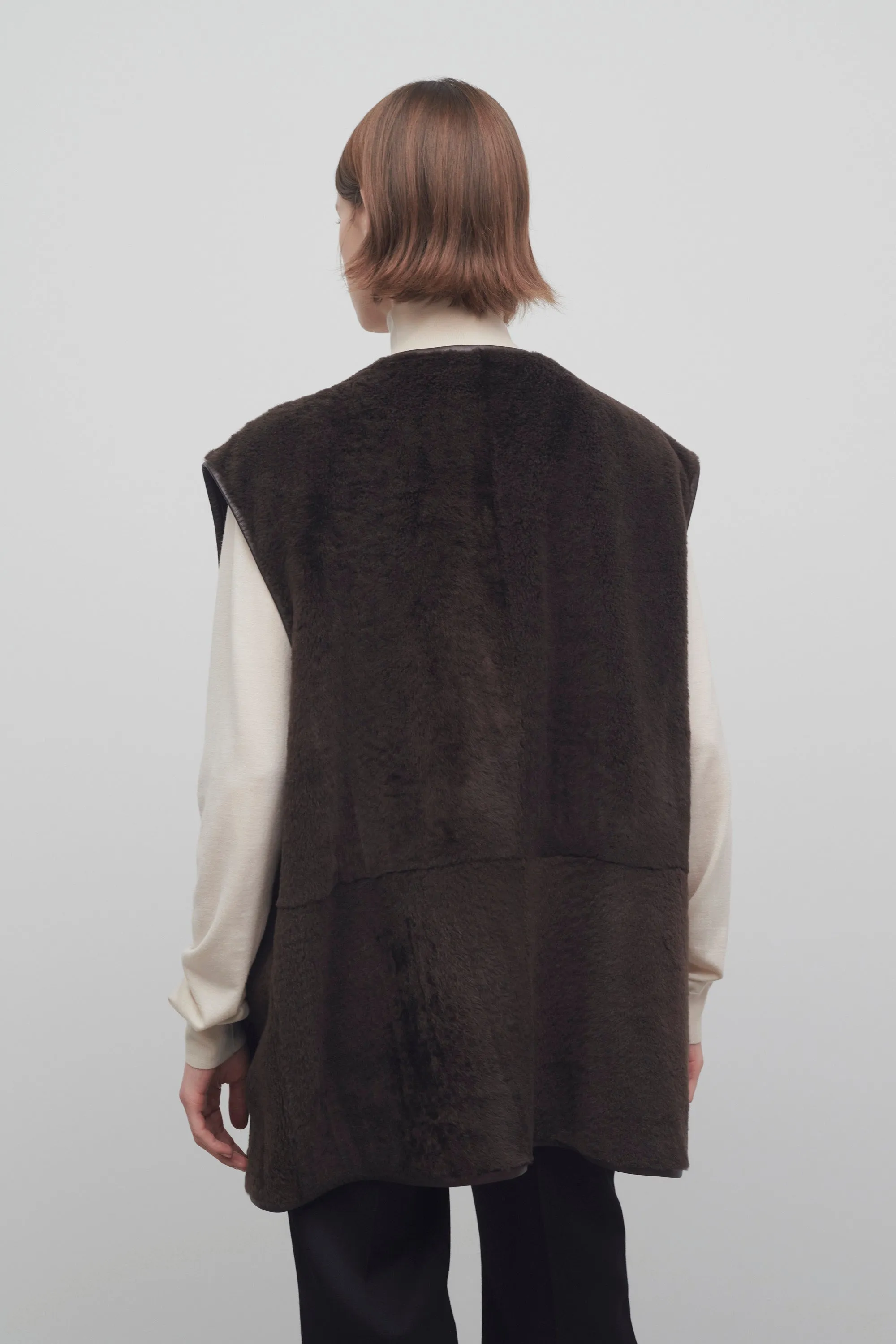 Andi Vest in Shearling sold by The Row product image thumbnail 5